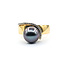 Ring .10ctw Round Diamonds 9.5mm Tahitian Pearl 14ky Sz7 222020052