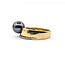 Ring .10ctw Round Diamonds 9.5mm Tahitian Pearl 14ky Sz7 222020052