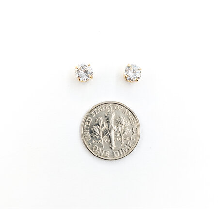 Earrings Stud 1.00ctw Round Diamonds 4 Prong 5.2mm 14ky 224044004