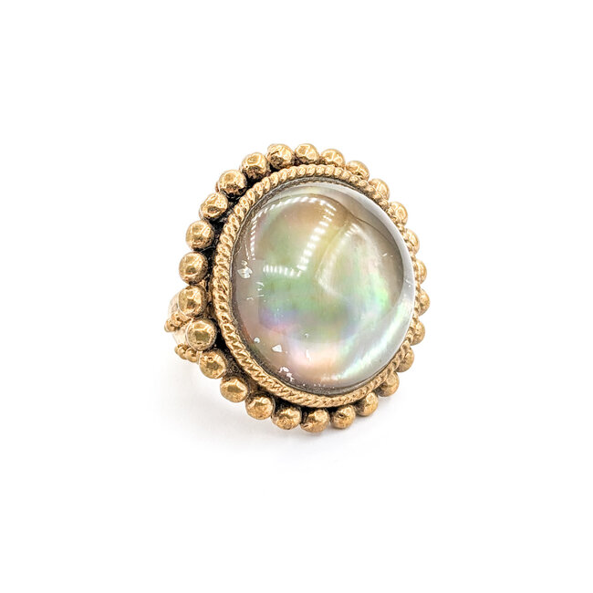 Ring Stephen Dweck MOP Brass SZ 7 218120027