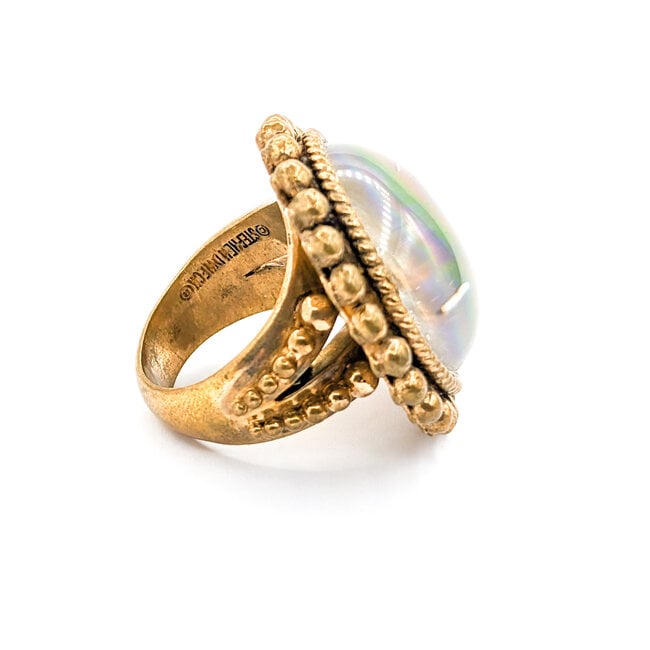 Ring Stephen Dweck MOP Brass SZ 7 218120027