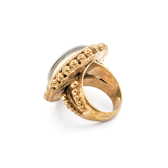 Ring Stephen Dweck MOP Brass SZ 7 218120027