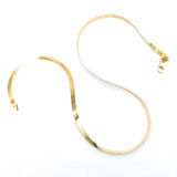  Necklace Herringbone Link 14ky 18" 4mm 7.57g 124032500