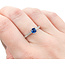 Ring .30ctw Round Diamonds .49ct Blue Sapphire 14kw sz7 124040175