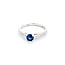 Ring .30ctw Round Diamonds .49ct Blue Sapphire 14kw sz7 124040175