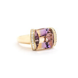  Ring .18ctw Round Diamonds 7.88ct Ametrine 14ky sz7 124040165
