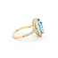 Ring .76ctw Round Diamonds 7.47ct Blue Topaz 14ky sz7 124040157