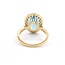 Ring .76ctw Round Diamonds 7.47ct Blue Topaz 14ky sz7 124040157