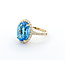 Ring .76ctw Round Diamonds 7.47ct Blue Topaz 14ky sz7 124040157