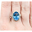 Ring .76ctw Round Diamonds 7.47ct Blue Topaz 14ky sz7 124040157