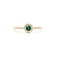 Ring .22ctw Round Diamonds .13ct Green Emerald 18ky sz7 124040160