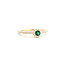 Ring .22ctw Round Diamonds .13ct Green Emerald 18ky sz7 124040160