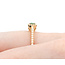 Ring .22ctw Round Diamonds .13ct Green Emerald 18ky sz7 124040160