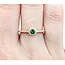Ring .22ctw Round Diamonds .13ct Green Emerald 18ky sz7 124040160