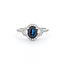 Ring .42ctw Round Diamonds .95ct Blue Sapphire 14kw sz7 124040159