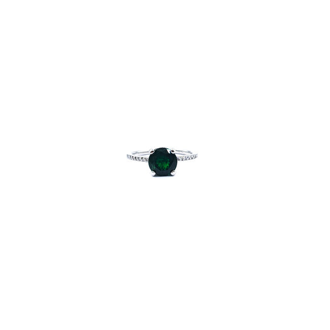 Ring .25ctw Round Diamonds 2.04ct Tsavorite Garnet 18kw sz7 124030237