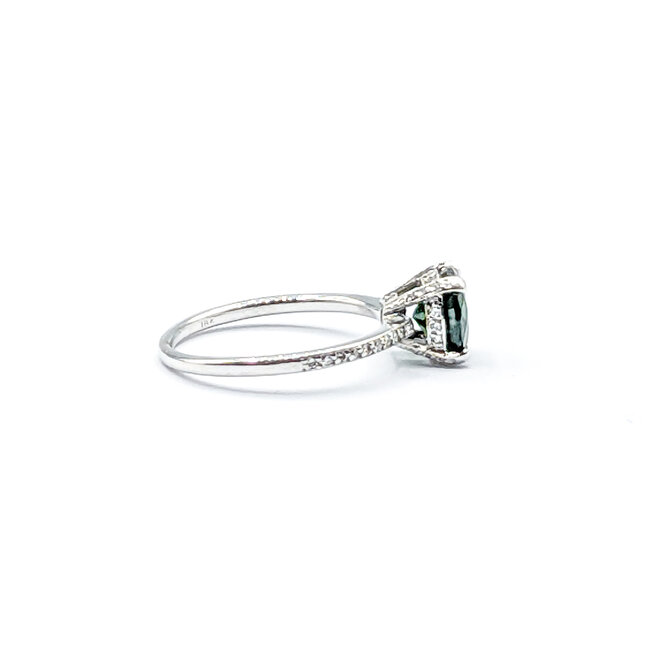 Ring .25ctw Round Diamonds 2.04ct Tsavorite Garnet 18kw sz7 124030237