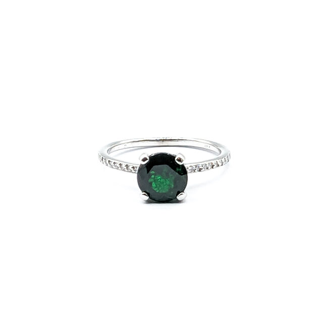 Ring .25ctw Round Diamonds 2.04ct Tsavorite Garnet 18kw sz7 124030237