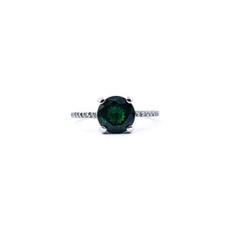 Ring .25ctw Round Diamonds 2.04ct Tsavorite Garnet 18kw sz7 124030237