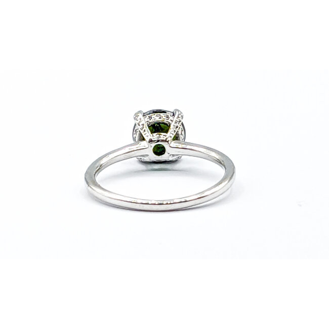 Ring .25ctw Round Diamonds 2.04ct Tsavorite Garnet 18kw sz7 124030237