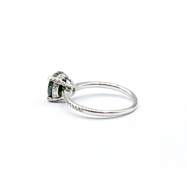 Ring .25ctw Round Diamonds 2.04ct Tsavorite Garnet 18kw sz7 124030237