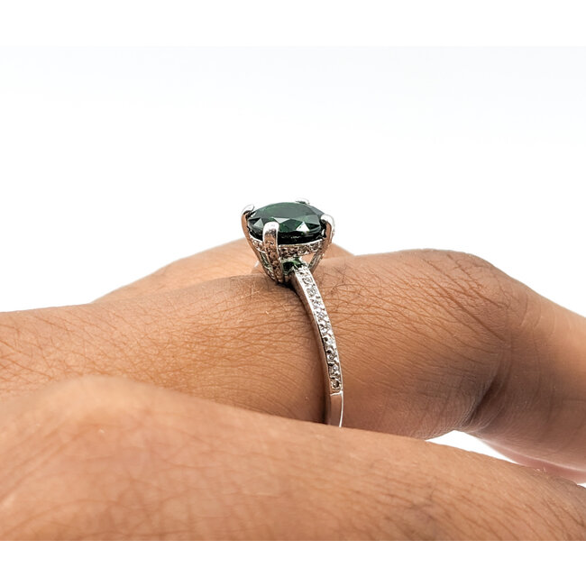 Ring .25ctw Round Diamonds 2.04ct Tsavorite Garnet 18kw sz7 124030237