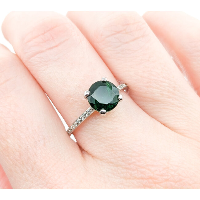 Ring .25ctw Round Diamonds 2.04ct Tsavorite Garnet 18kw sz7 124030237