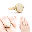Ring Vintage .16ctw Round Diamonds 2.27ct Australian Opal 14ky sz7 124020150
