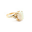 Ring Vintage .16ctw Round Diamonds 2.27ct Australian Opal 14ky sz7 124020150