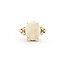 Ring Vintage .16ctw Round Diamonds 2.27ct Australian Opal 14ky sz7 124020150
