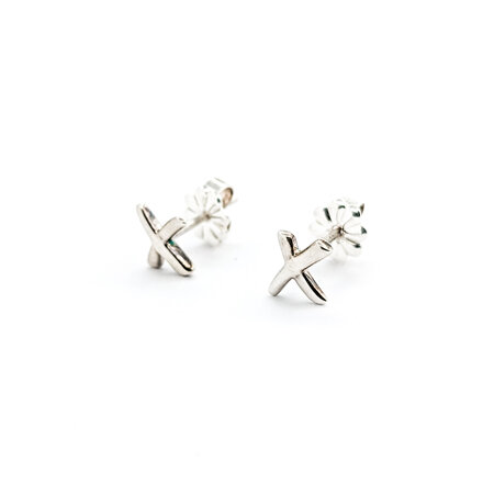 Earrings Tiffany "X" 5.8x6.4mm SS 224044601