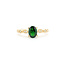 Ring .18ctw Round Diamonds .79ct Tsavorite Garnet 14ky sz7 124040153