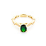 Ring .18ctw Round Diamonds .79ct Tsavorite Garnet 14ky sz7 124040153