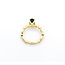 Ring .18ctw Round Diamonds .79ct Tsavorite Garnet 14ky sz7 124040153