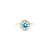 Ring .18ctw Round Diamonds 1.40ct Blue Zircon 14ky sz7 124040161