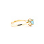 Ring .18ctw Round Diamonds 1.40ct Blue Zircon 14ky sz7 124040161