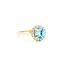 Ring .18ctw Round Diamonds 1.40ct Blue Zircon 14ky sz7 124040161