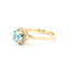 Ring .18ctw Round Diamonds 1.40ct Blue Zircon 14ky sz7 124040161
