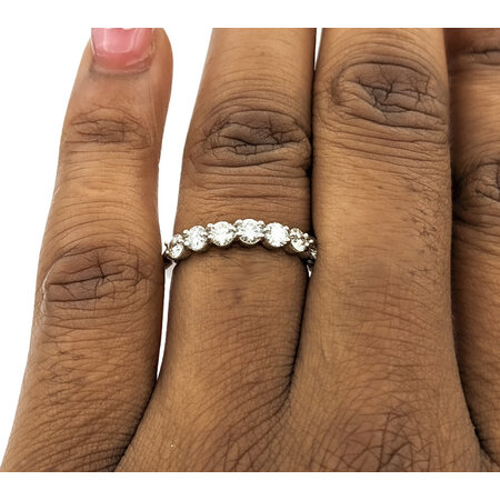 Ring 7 Stone .70ctw Round Diamonds Platinum sz5.5 224040452