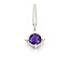 Pendant Drop .27ctw Round Diamonds 1.74ct Purple Amethyst 21.1x10.1mm 14kw 20" 124041274