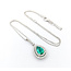 Pendant Drop .46ctw Round Diamonds 1.04ct Green Emerald 1.04x.42" 14kw 18" 124041257