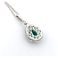 Pendant Drop .46ctw Round Diamonds 1.04ct Green Emerald 1.04x.42" 14kw 18" 124041257
