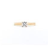  Ring Solitaire 4 Prong .26ct Round Diamond 14ky sz5 224040301