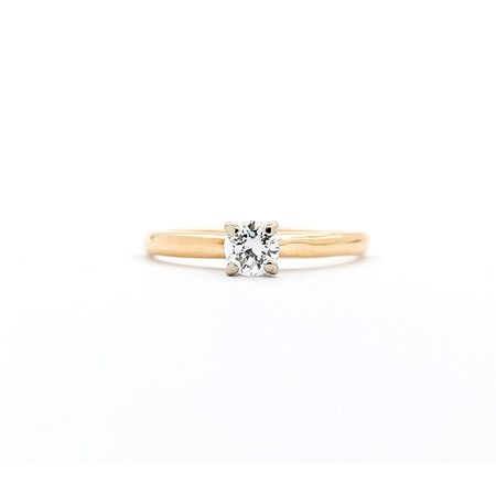 Ring Solitaire 4 Prong .26ct Round Diamond 14ky sz5 224040301