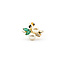 Ring Ribbon .03ctw Round Diamonds 6mm Akoya Pearls .30ctw Emeralds 14ky sz6.5 224040159
