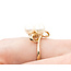 Ring Ribbon .03ctw Round Diamonds 6mm Akoya Pearls .30ctw Emeralds 14ky sz6.5 224040159