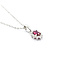 Pendant Drop .09ctw Round Diamonds .28ct Red Ruby 6x6mm 14kw 18" 124041273