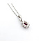 Pendant Drop .09ctw Round Diamonds .28ct Red Ruby 6x6mm 14kw 18" 124041273