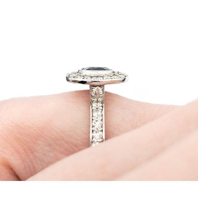 Ring 1.00ctw Round Diamonds 1.20ct Sapphire 14kw sz6 124030238