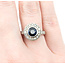 Ring 1.00ctw Round Diamonds 1.20ct Sapphire 14kw sz6 124030238